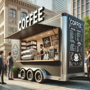 modern coffee trailer